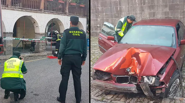 Accidente ocurrido en el casco urbano de Roncal GUARDIA CIVIL
