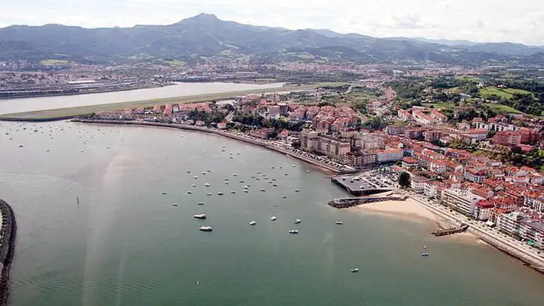 Una imagen aérea de Fuenterrabía.