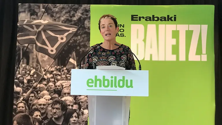 Acto electoral de EH Bildu, con Isabel Pozueta, en Ochagavía CEDIDA (2)