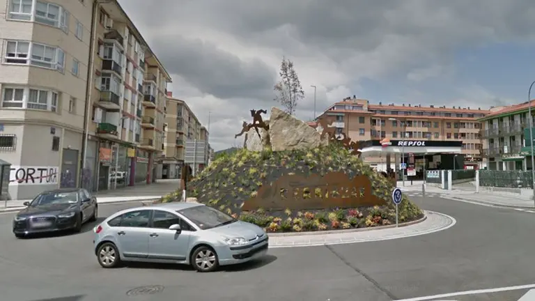 Rotonda de Berriozar en cuyas proximidades se ha producido el atropello de una mujer ARCHIVO