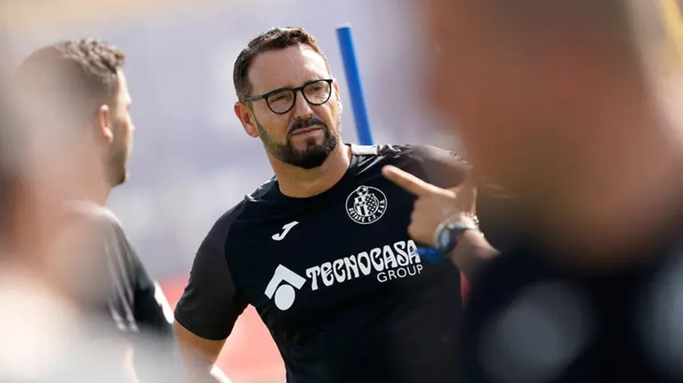 José Bordalás entrena al Getafe CF. @GetafeCF.