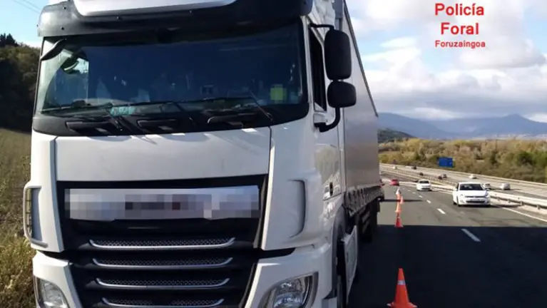 Detenido un camionero en Zizur que multiplicaba por nueve la tasa de alcoholemia permitida POLICÍA FORAL