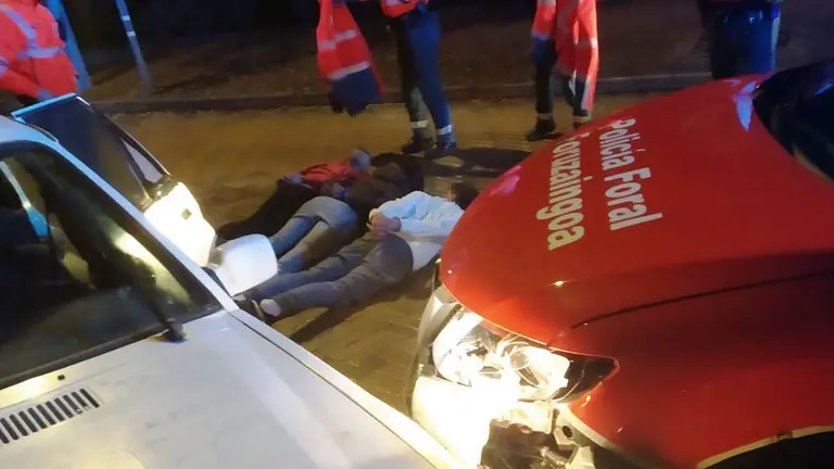 Tres detenidos en Olaz tras una persecución después de un delito de robo con fuerza POLICÍA FORAL