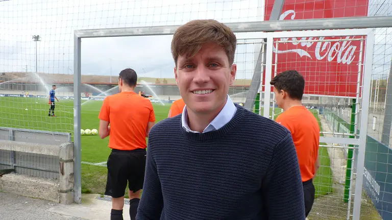 Pablo Álvarez el día de su debut con el Izarra ante Osasuna Promesas en Tajonar