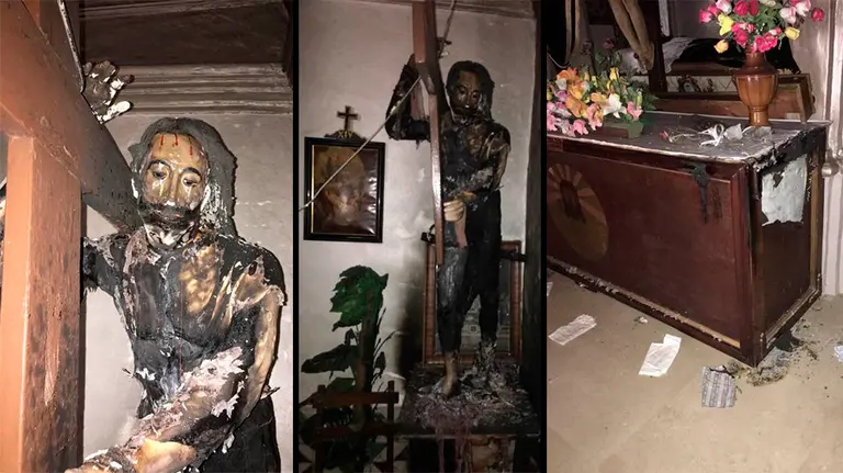 Vandalismo en el Santo Sepulcro de Tauste FACEBOOK (Javier Francés Carbonel)