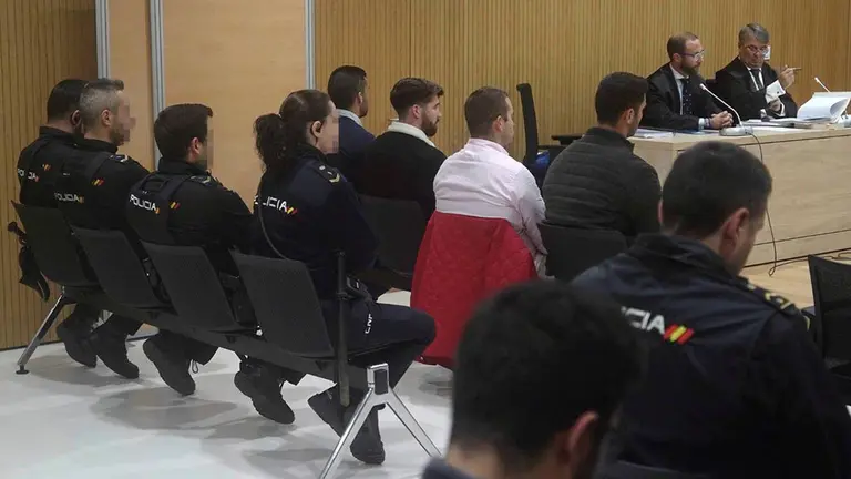 Los cuatro miembros de la Manada, acusados por abusos sexuales en Pozoblanco, durante el juicio EUROPA PRESS