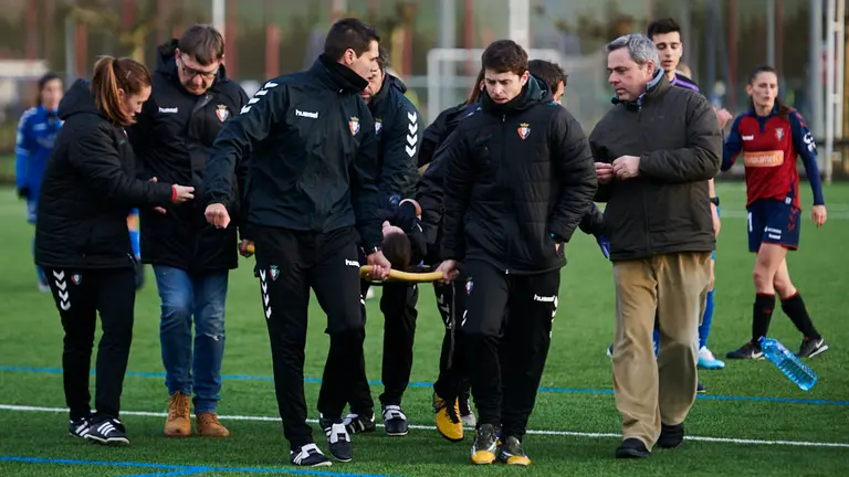 Osasuna Femenino se enfrenta al Seagull Badalona en las instalaciones de Tajonar. PABLO LASAOSA