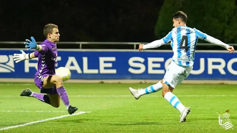 Partido entre la Real Sociedad B y Osasuna Promesas en Zubieta. @RealSociedad.