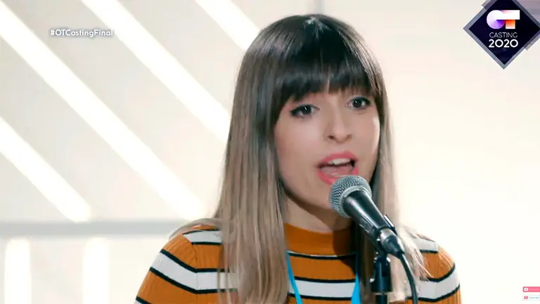 Maialen Gurbindo, Chica sobresalto, en su actuación de este lunes. OPERACIÓN TRUNFO