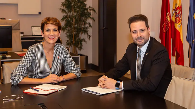 Reunión entre la presidenta del Gobierno de Navarra, María Chivite, y el alcalde de Tudela, Alejandro Toquero GOBIERNO DE NAVARRA