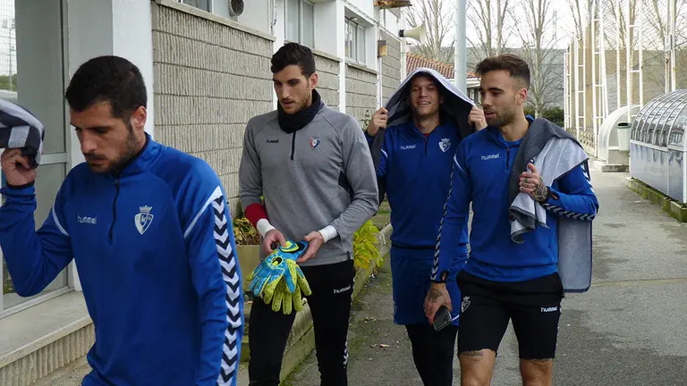 Fran Mérida, Sergio Herrera, Marc Cardona y Rober Ibáñez en Tajonar. Navarra.com
