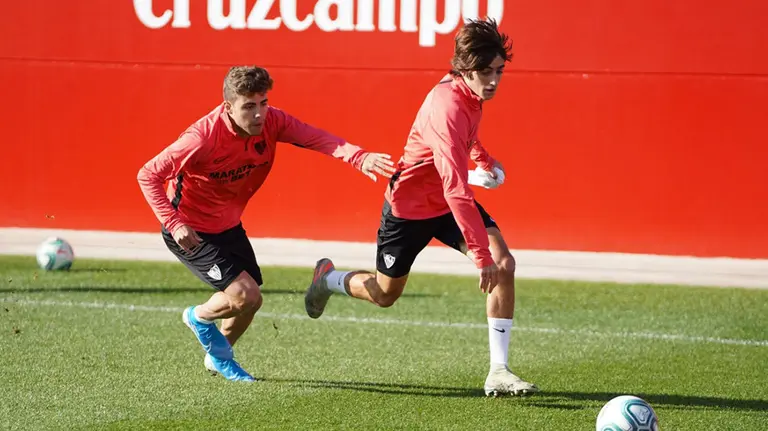 Entrenamiento del Sevilla CF