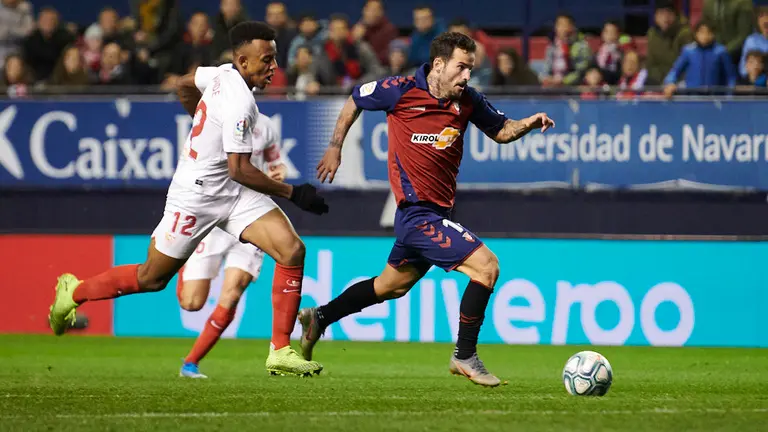 Rubén García en el partido Osasuna - Sevilla en el Sadar de Pamplona. PABLO LASAOSA.
