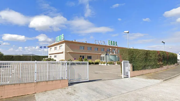 El Club Hotel Eros, de Tudela, donde se produjo la detención de dos hombres ARCHIVO