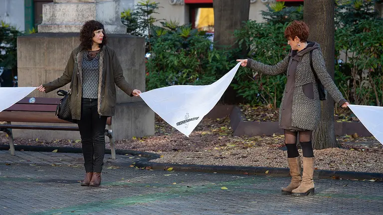 Acto de Exterat en Pamplona a favor de los presos de ETA, con la participación de Patricia Perales y Bakartxo Ruiz EFE