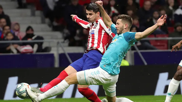 David García en el partido 
entre Osasuna y el Atlético de Madrid en el Wanda Metropolitano EFE.