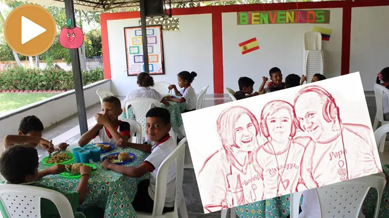 Comedor de Colombia al que está destinado la recaudación del disco de la Familia Melodía CEDIDA