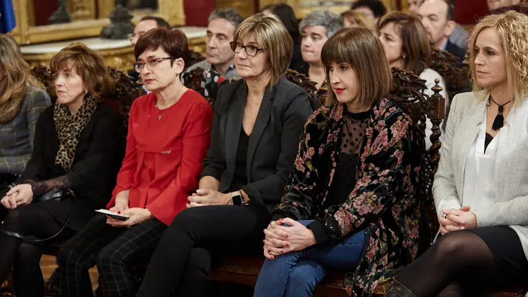 Acto de entrega de reconocimientos de calidad a centros educativos de Navarra con la presencia del consejero de Educación, Carlos Gimeno. IÑIGO ALZUGARAY