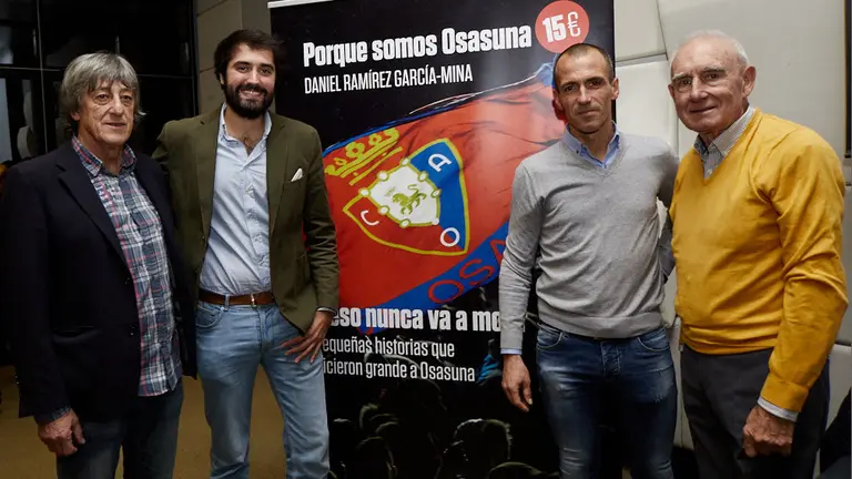 Presentación del libro 'Porque somos Osasuna... y eso nunca va a morir' del periodista pamplonés, Daniel Ramírez. IÑIGO ALZUGARAY