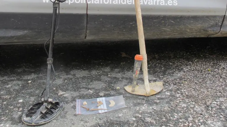 Denunciado en las ruinas arqueológicas de Eslava por utilizar un detector de metales POLICÍA FORAL