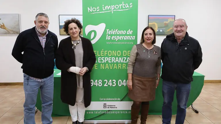 Pedro Berástegui, la consejera Mari Carmen Maeztu y Teresa Gil en la rueda de prensa GOBIERNO DE NAVARRA