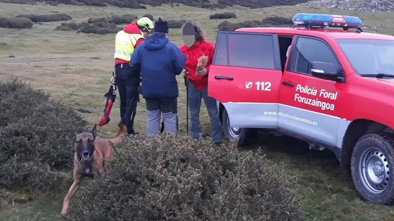 Localizado el montañero guipuzcoano desaparecido en la sierra de Aralar POLICÍA FORAL