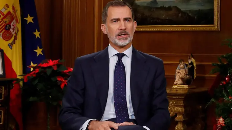 Felipe VI durante su discurso de Navidad de este año