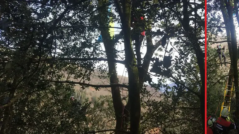 Accidente de un parapentista en Bera BOMBEROS DE NAVARRA