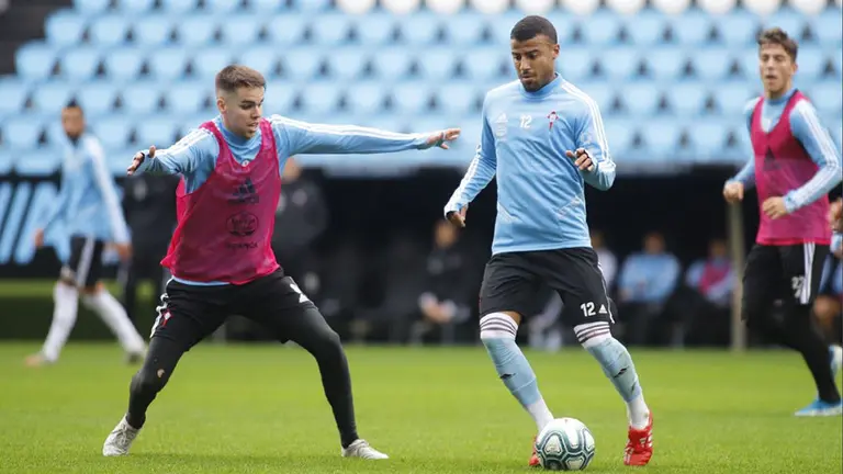 Entrenamiento del equipo gallego en el estadio de Balaídos. @RCCelta.