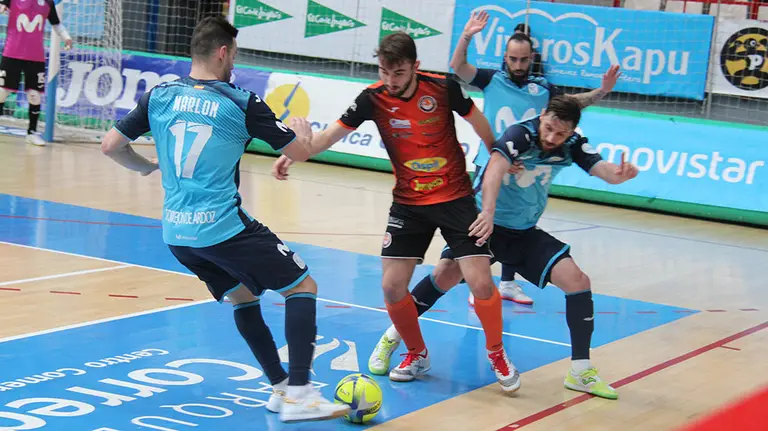 Partido entre el Inter Movistar y el Ribera Navarra en Torrejón de Ardoz, cedida.