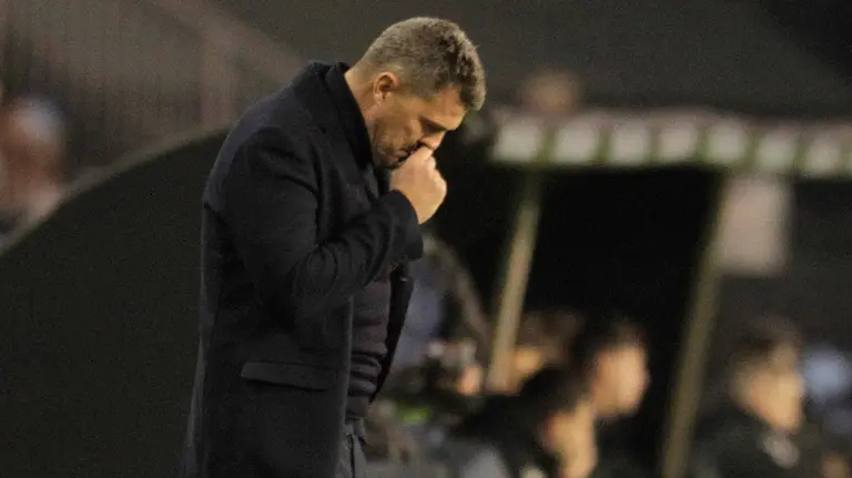 Óscar García en el partido Celta-Osasuna en el estadio de Balaídos EFE