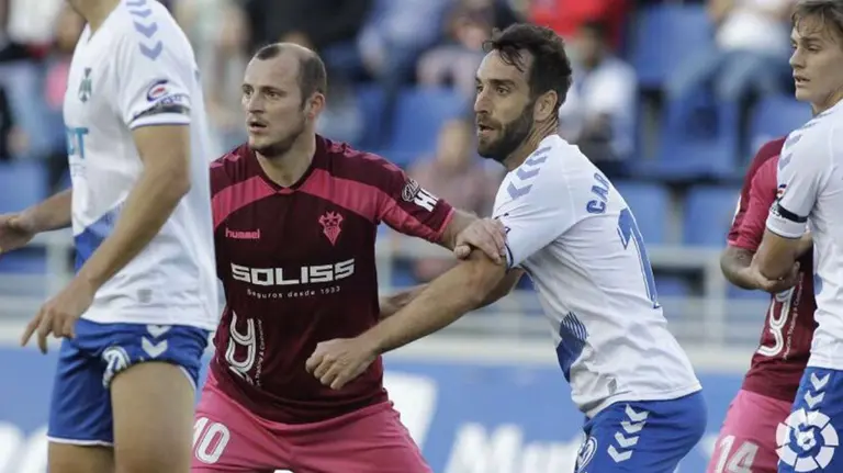 Roman Zozulya en acción con el Albacete Balompie. @AlbaceteBPSAD.