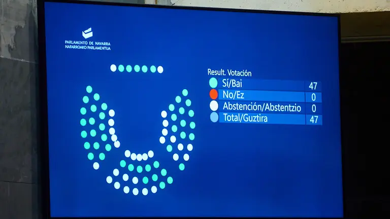 Pleno del Parlamento de Navarra. IÑIGO ALZUGARAY