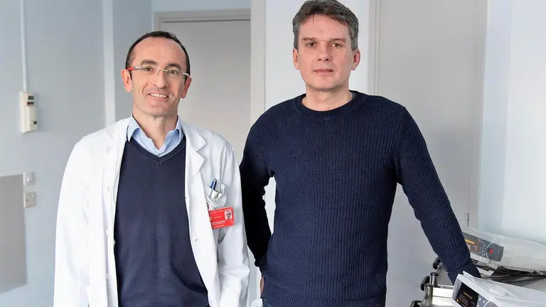 De izda a dcha García de Gurtubay y Larraya. CEDIDA