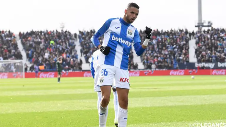 El delantero marroquí Youssef En-Nesyri, ahora fichado por el Sevilla. @CDLeganes.