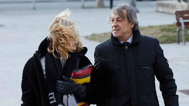 El expresidente de Osasuna Miguel Archanco en el comienzo del juicio por el &#39;Caso Osasuna&#39; en el Palacio de Justicia de Navarra. IÑIGO ALZUGARAY