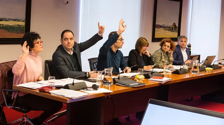 Comisión de Presidencia, Igualdad, Función Pública e Interior, con Inma Jurío, Ramón Alzórriz y Jorge Aguirre (PSN) (2) PARLAMENTO DE NAVARRA