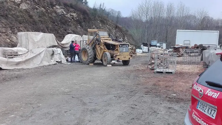 Un fallecido en un accidente laboral en Sumbilla POLICÍA FORAL