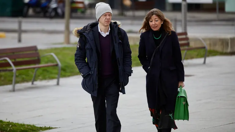 El exdirectivo de Osasuna, Sancho Brandrés. acude al juicio por el &#39;Caso Osasuna&#39; en el Palacio de Justicia de Pamplona. IÑIGO ALZUGARAY