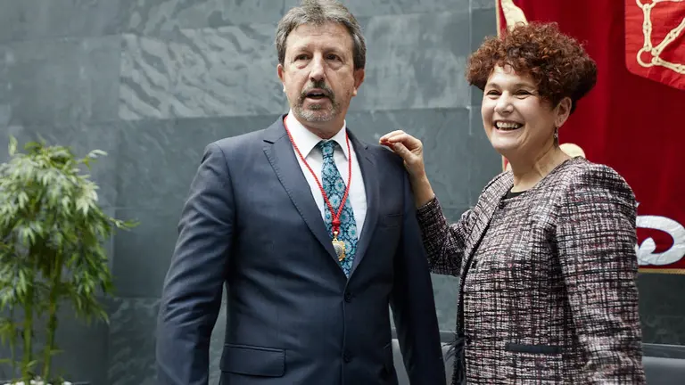 Acto conmemorativo del aniversario de la aprobación del restablecimiento de la Cámara de Comptos por parte del Parlamento. IÑIGO ALZUGARAY