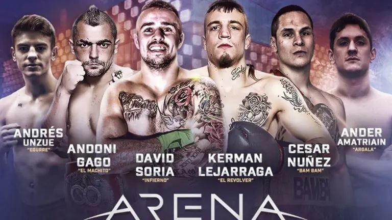 Cartel de la velada de boxeo y kickboxing en el Navarra Arena. CEDIDA