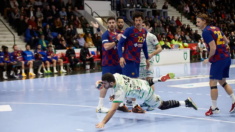 Partido de la Liga Asobal entre Helvetia Anaitasuna y FC Barcelona. IÑIGO ALZUGARAY