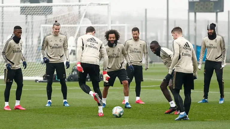Entrenamiento de los jugadores de Zidane en la Ciudad Deportiva. Foto Real Madrid CF.