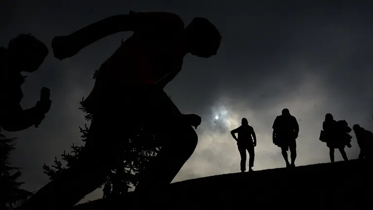 Carrera de los Valientes contra el cáncer en la Universidad de Navarra. MIGUEL OSÉS