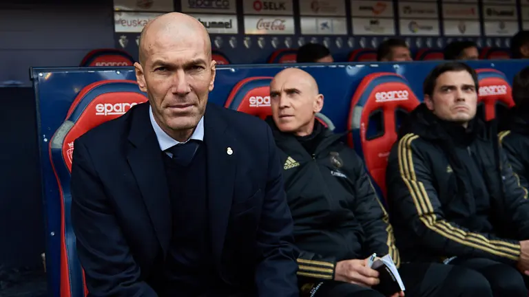 Partido entre Osasuna y Real Madrid en El Sadar. MIGUEL OSÉS