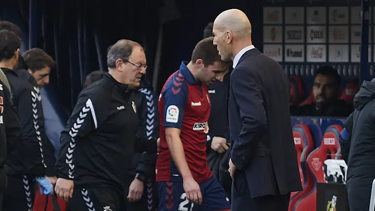 Partido de La Liga Santander entre Osasuna y Real Madrid disputado en el estadio de El Sadar. IÑIGO ALZUGARAY