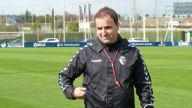 El entrenador de Osasuna, Jagoba Arrasate, en Tajonar. Navarra.com