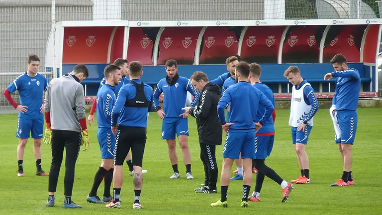Entrenamiento de Osasuna en Tajonar. Navarra.com