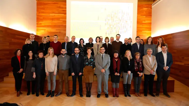 Miembros del Gobierno de la socialista María Chivite durante el taller de transparencia. GOBIERNO DE NAVARRA