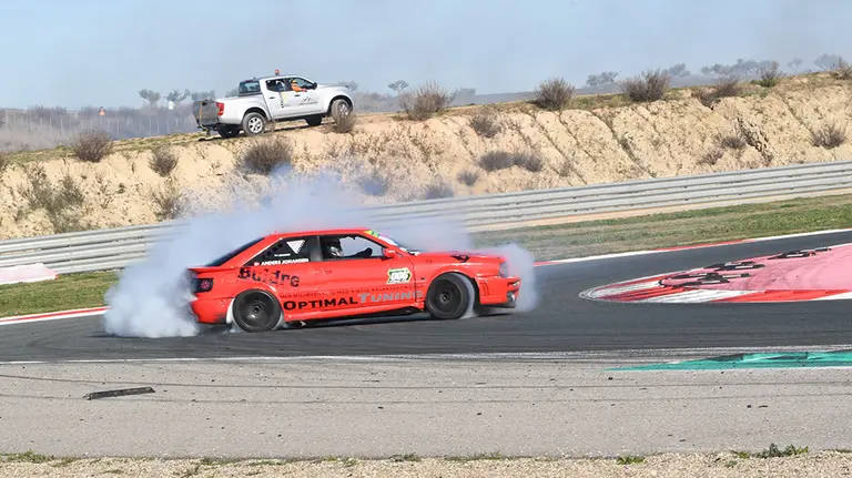 Espectáculo en el circuito de Navarra en Los Arcos. Cedida.